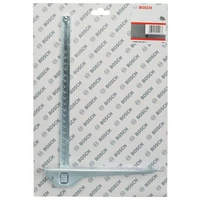 Verpacktes Bosch-Zimmermannswinkel aus Metall mit Skala, liegend auf einer Bosch-Markenverpackung.